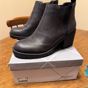 Xappeal Women's Charcoal Black Ankle Booties